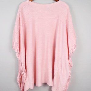 Layers by Lizden Knit Poncho with Fringe
